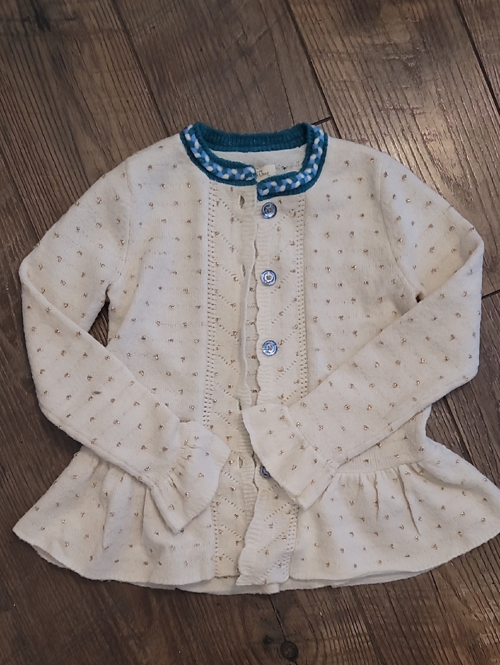 Matilda Jane Christmas Cream Gold Sweater 6